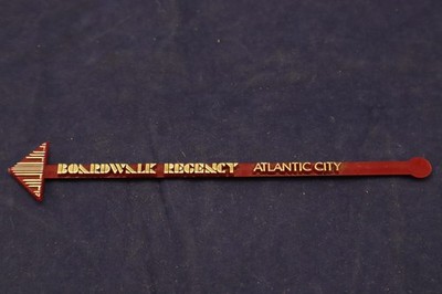 Boardwalk Regency Hotel Atlantic City, NJ Plastic Cocktail Drink Swizzle Stick