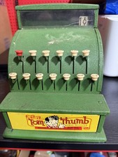 Vintage Tom Thumb Toy Cash Register Metal Western Stamping WORKS Bell