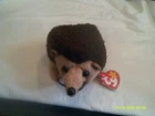 Vtg. Ty Beanie Baby-Prickles the Hedgehog-org tags-DOB 2/19/1998