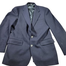 Polo University Club Ralph Lauren Blazer Mens 42 Blue Wool Lined Sport Coat