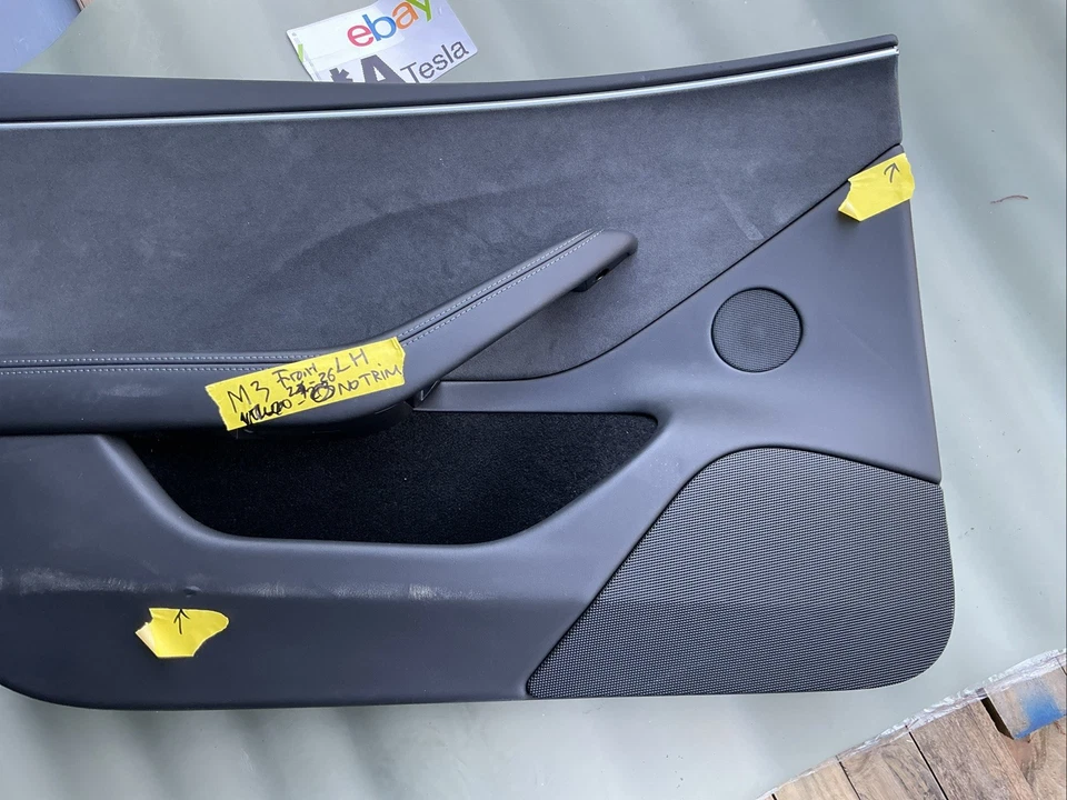 2024-2026 Tesla Modelo 3 Highland Frontal Izquierdo Puerta del Conductor Panel Borde LH OEM Negro Foto 2 de 4