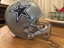 Roger Staubach Dallas Cowboys Signed Riddell Full Size Football Helmet HOF 1985