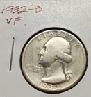 1932-D VF Washington Silver Quarter Key Date