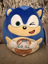 NEW Squishmallows 8 Inch SONIC THE HEDGEHOG HOLDING EASTER BASKET WITH CHAO