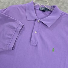 Polo Ralph Lauren Polo Shirt Mens 2XB Purple Big Pony Classic Fit Cotton