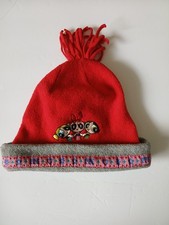 Vintage Powerpuff Girls Hat Cap Fitted Girls 10-14 Embroidered Cartoon 2001 00s