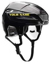 2 CUSTOM TEXT ICE HOCKEY HELMET STICKER DECAL