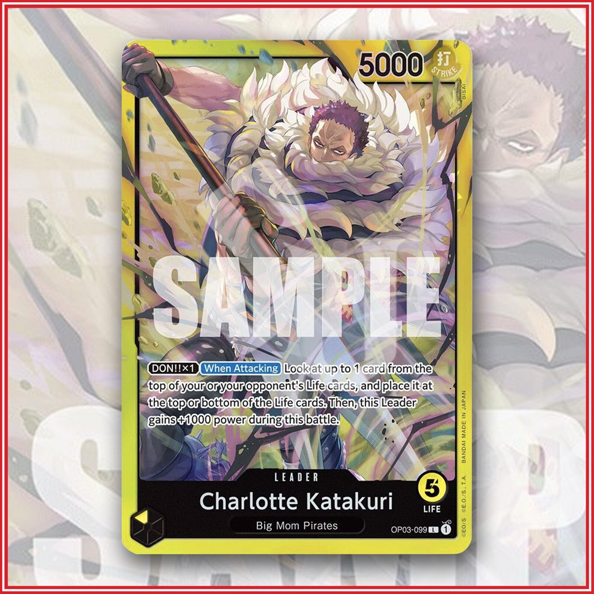 ONE PIECE TCG: Charlotte Katakuri ST20 OP03-099 Leader YELLOW