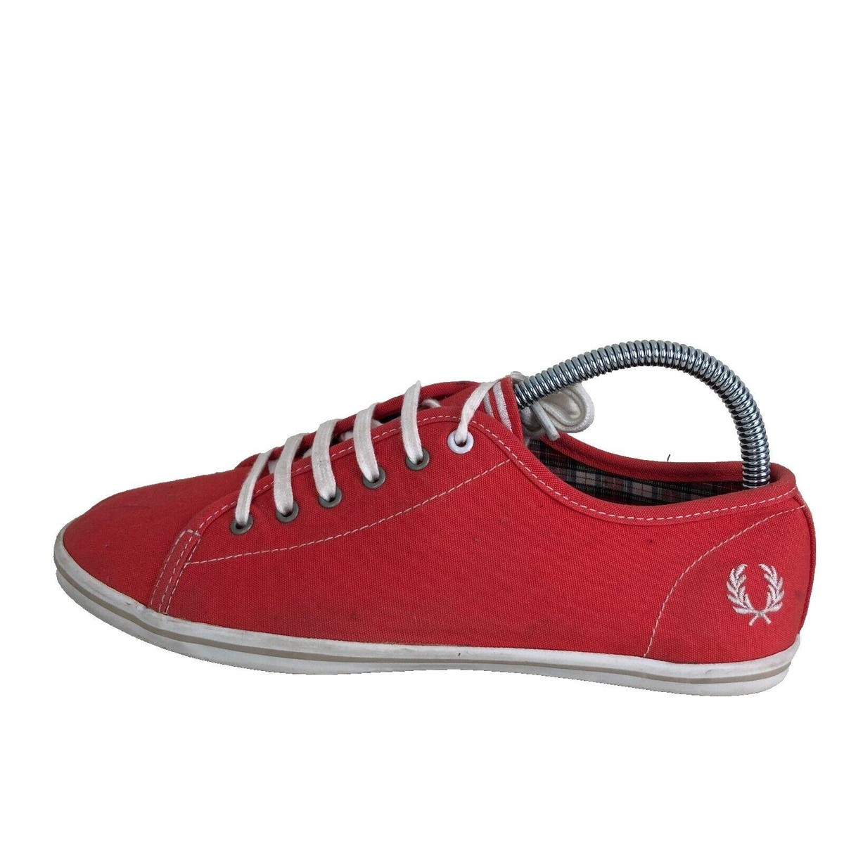 Fred Perry Red Fabric Active Wear Sport Sneaker Trainer Women UK Eur 38