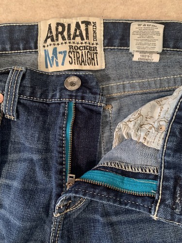 Ariat M7 Jeans Herren 33x32 Blau Rocker Straight Denim - Bild 9 von 18