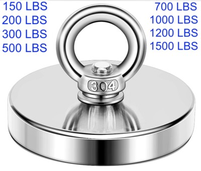 Large Fishing Magnets strong retrievin super Rare Earth Magnet hooks 150-1500Lbs
