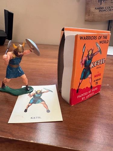 Original Warriors of The World Marx Viking Ketil Vintage Figure Box & Card