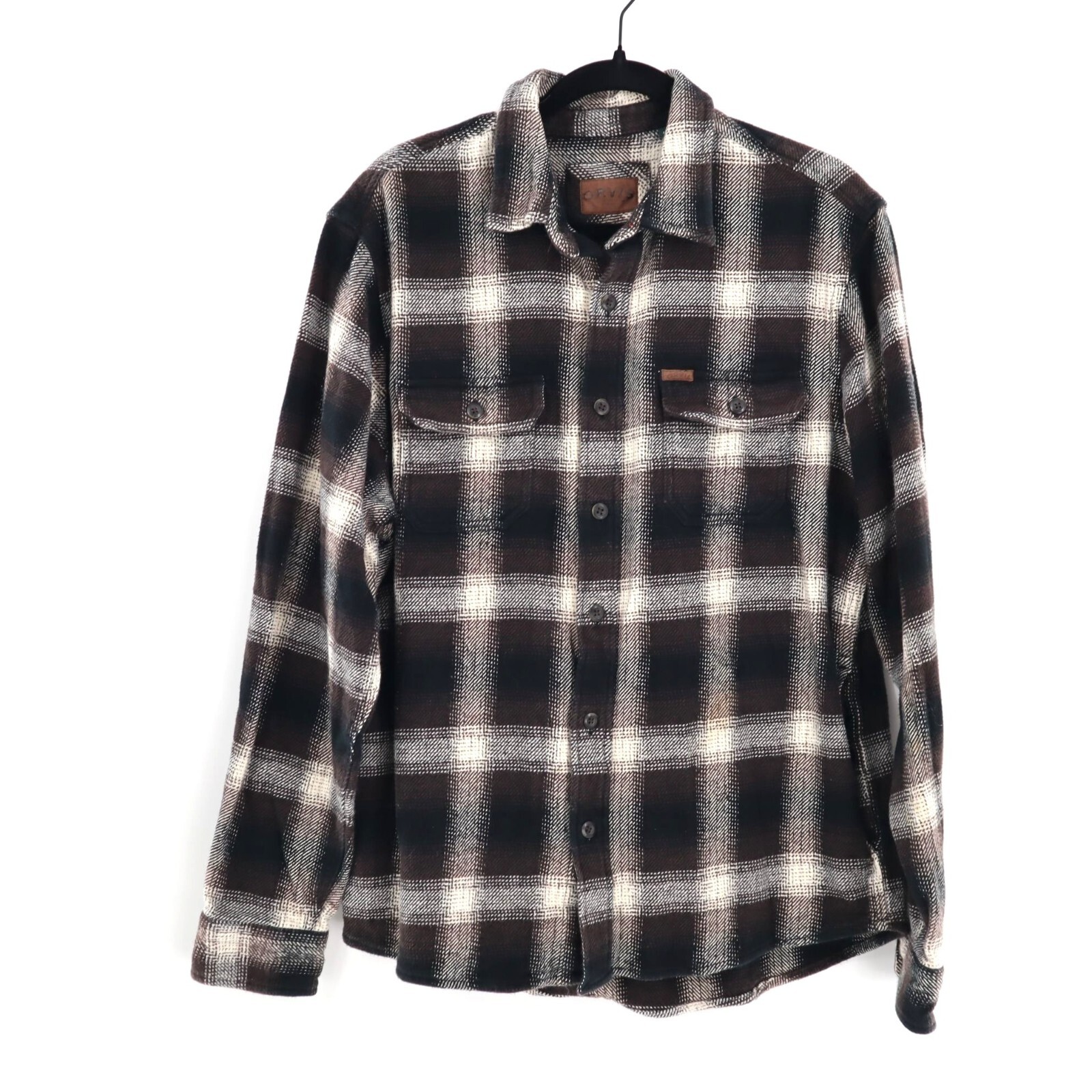 Orvis Performance Plaid Flannel Shirt for Hiking Camping Outdoors