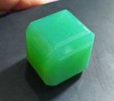 145.00 Ct Natural Green Opal Cube Welo Australian Certified Untreated Gemstone