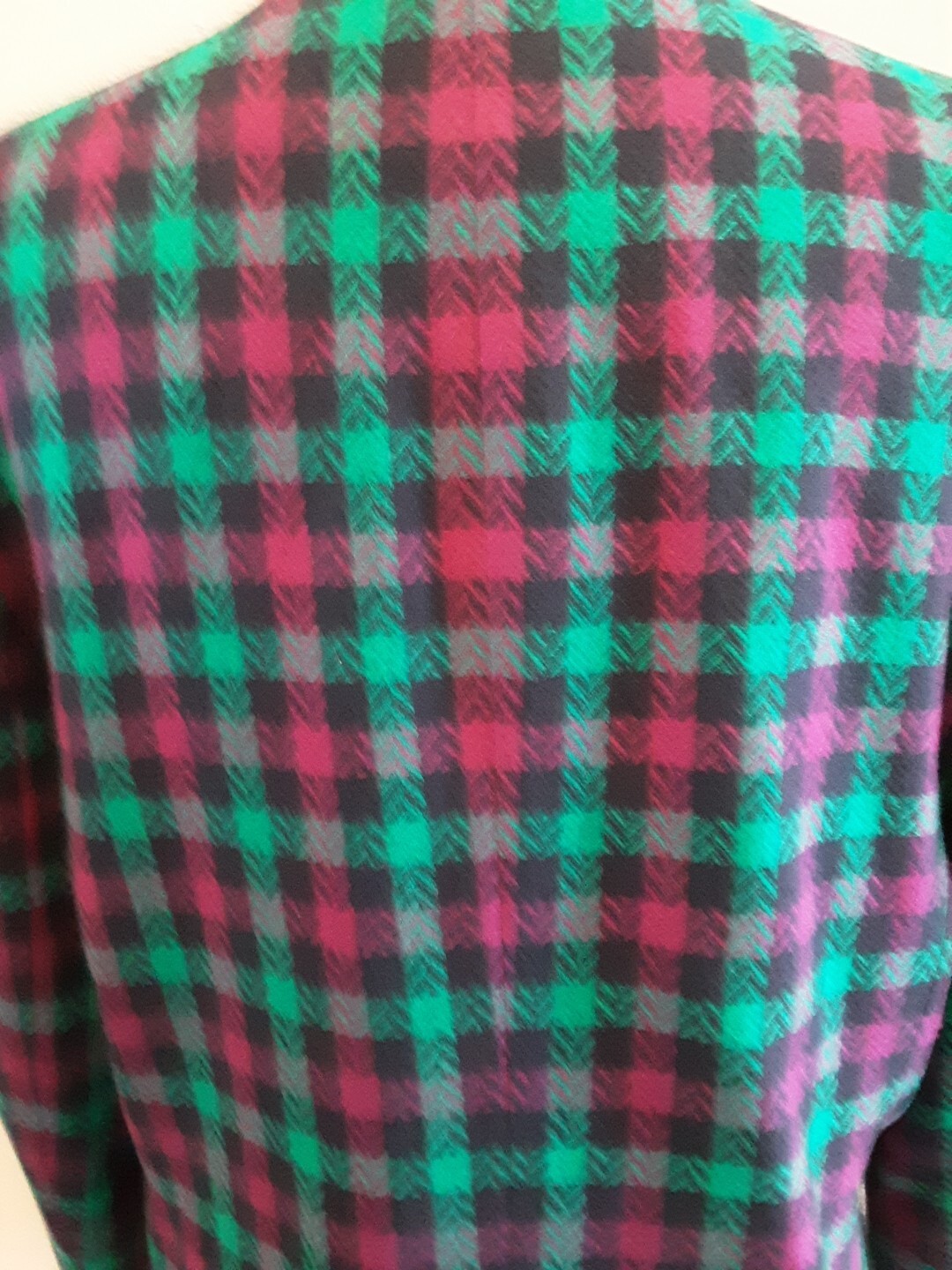 PENDLETON CLASSIC SHORT JACKET Large Check Fuschi… - image 12