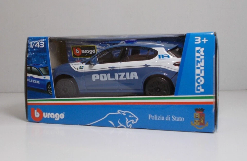 Bburago 01322 Alfa Romeo STELVIO "POLIZIA" - METAL Scala 1:43 - Immagine 3 di 3