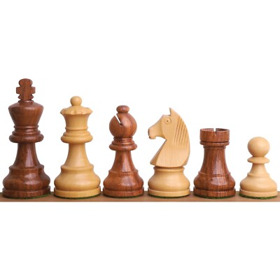 2,8-Zoll-Turnier-Staunton-Schachfiguren-Set   Golden Rosewood   Kompakte Größe