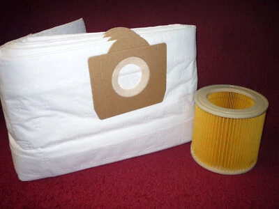 MARKENLOS 5 - 30 Beutel Prem. Vlies +/- 1 Filter geeignet für Kärcher A, MV 3, WD 3..Serie