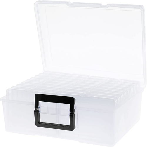 5" X 7" Clear Photo Organizer Storage Box Acid-Free Large See-through Sturdy New