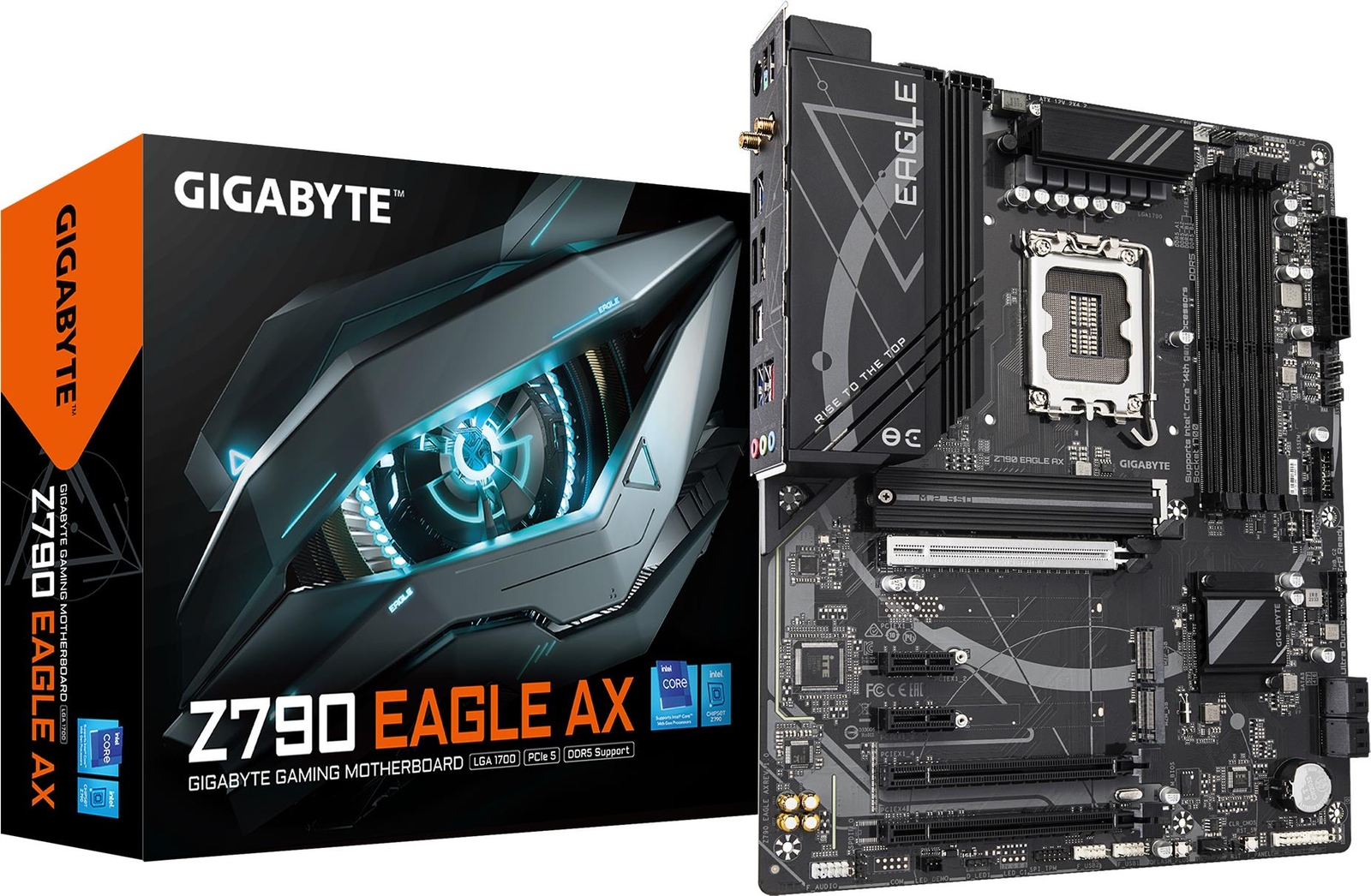 Gigabyte Z790 EAGLE AX - Intel - LGA 1700 - Intel® Celeron® - Intel® Core™ i3 -