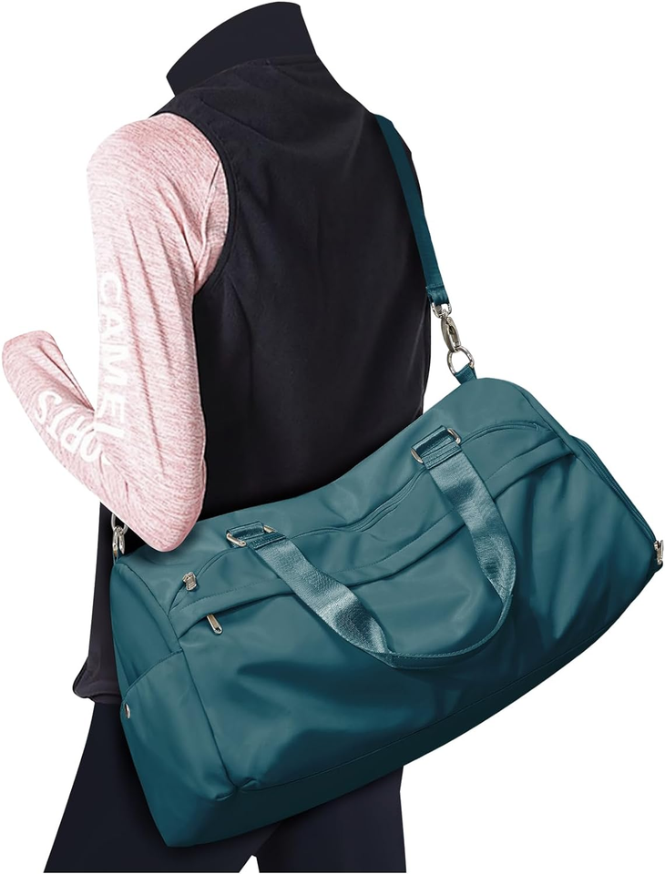 Gym Bag for Women Men, Sport Duffle Bag with Shoe Compartment