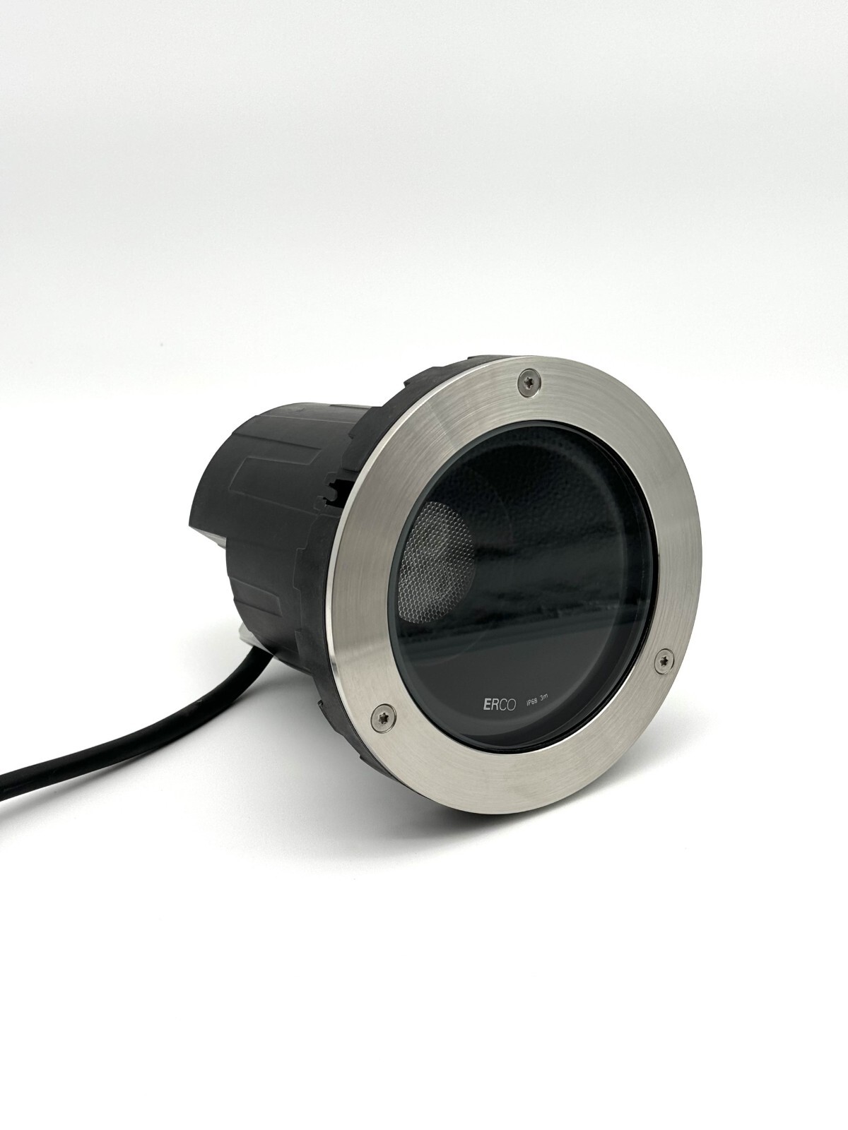 ERCO 1033414000 luminaire encastrable au sol Tesis rond LED 24W noir en aluminium