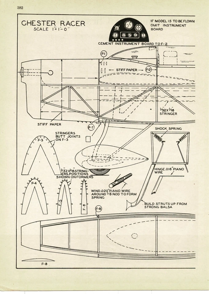 1935 Build The Chester Racer Control Line Airplane Magazine Article with plans - Image 2 of 4