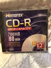 Memorex CD-R High Capacity 700 MB 80 Min 12x Lot Of 4 Sealed-New