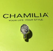 Chamilia Tennis Raquet Charm .925 #GD-10 Sterling Silver Sports Bead NICE Gift