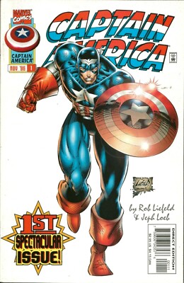 CAPTAIN AMERICA #1 HEROES REBORN / 1ST RIKKI BARNES / MARVEL / NOV 1996 / V/G