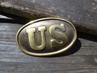 Civil War Union Army Belt Buckle - U.S. - Enlisted Soldier - Brass Reproduction