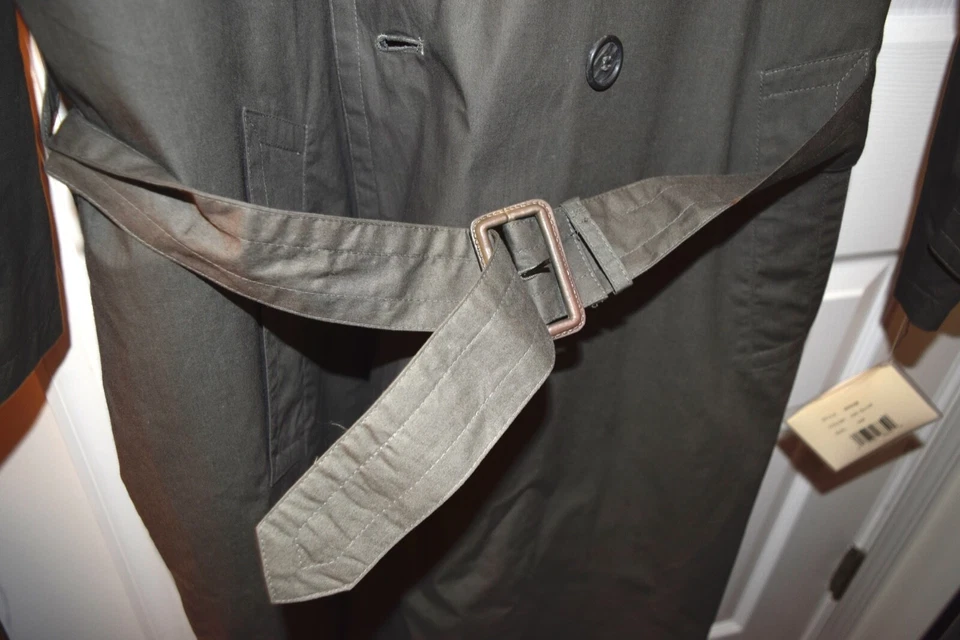NUEVO CON ETIQUETAS CLÁSICO DE COLECCIÓN PIERRE CARDIN Hombres Trench Rain Coat 100% algodón 44R MovieWardrobe Foto 4 de 4