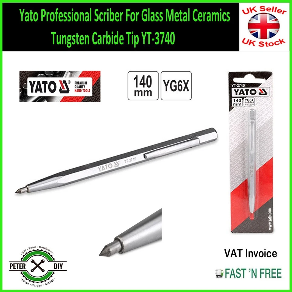 Yato Professional Scriber For Glass Metal Ceramics Tungsten Carbide Tip YT-3740