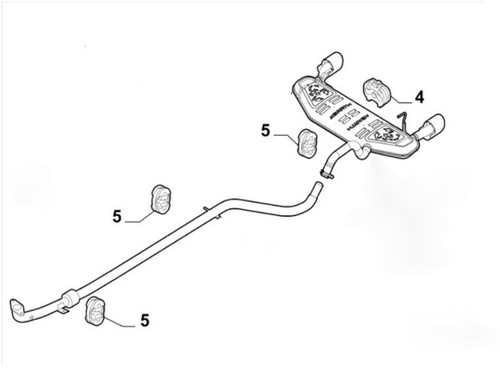 Exhaust Hanger Bush Kit For Fiat Abarth 500 595 695 2007+ Uprated Rigid Poly - Picture 4 of 4
