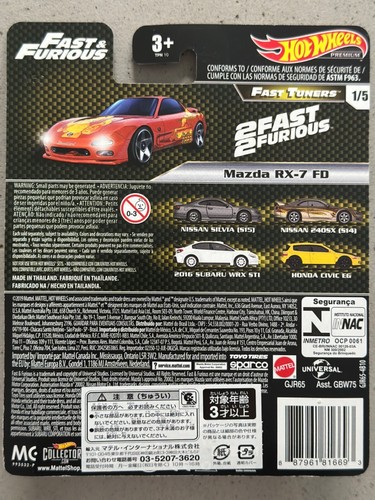 Hot Wheels Fast and Furious 2019 MAZDA RX7 FD sintonizzatori veloci arancione Julius 2F2F - Foto 3 di 5