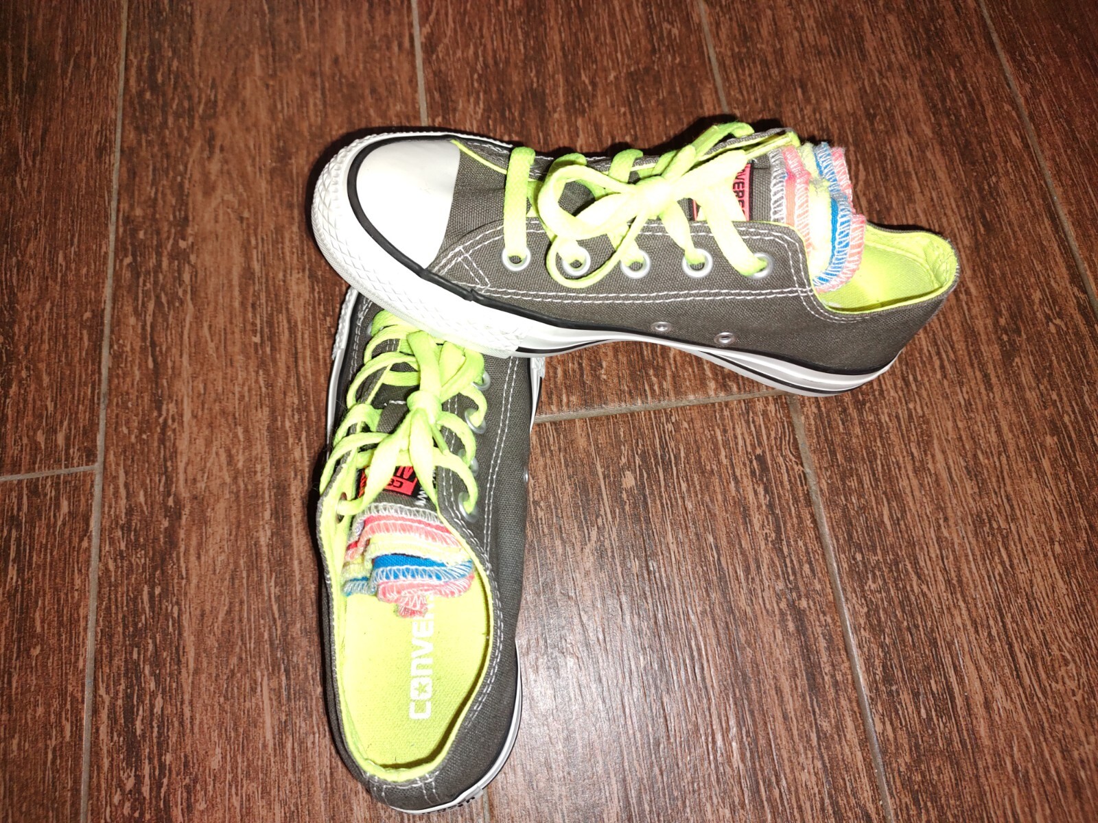 Converse Neon Colored Multiple Rainbow Tongues Lo… - image 9