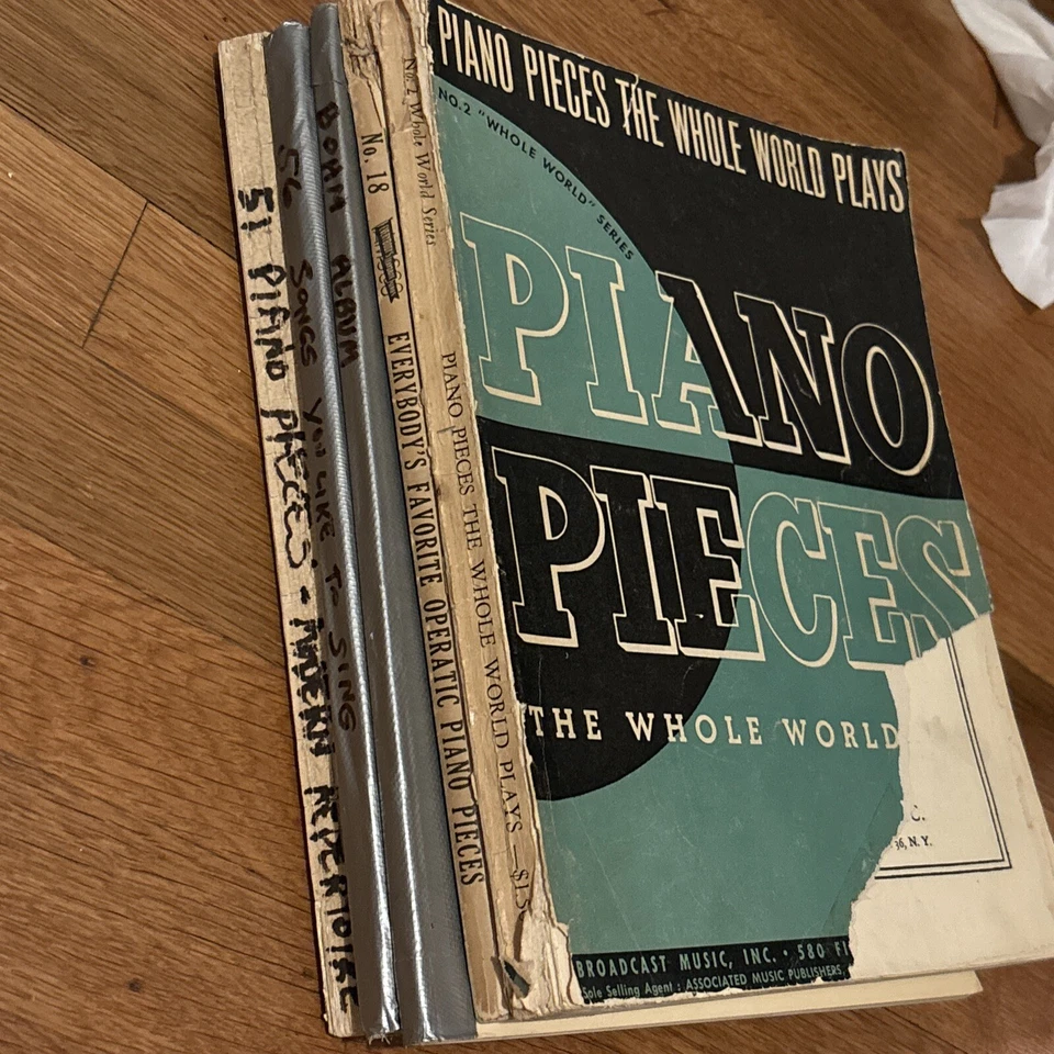 Lot Of 5 Music Books Vintage Piano Books OPERA BOHM 56 SONGS 51 PIANO PIECES - Image 2 of 2