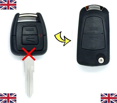 Grade B FITS Vauxhall Opel Astra G Vectra zafira 2 Button FLIP Convert key fob