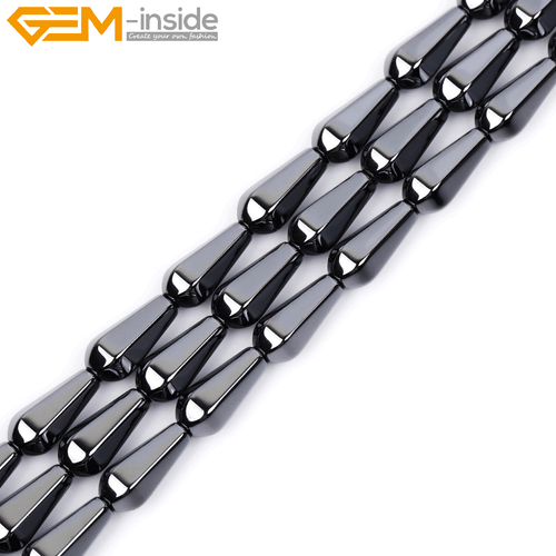 Natürliche Träne Schwarz Jet Hämatit Nicht Magnetisch Perlen Für Schmuck Herstellung 15 Zoll - Bild 51 von 51