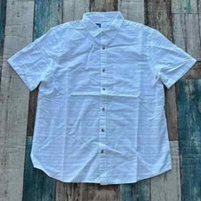 New large men  s everyday buttondown white short sleeve pit 23.5 length 29