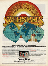 1977 Vintage Print Ad Enter The Valvoline Winning The World Over Sweepstakes