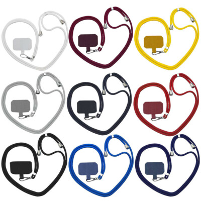 For iPhone 16 Pro Max 15 14 13 12 Pro Adjustable Length Phone Lanyard Neck Strap