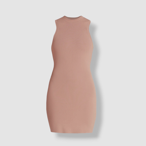 690 $ Victoria Beckham beige tailliertes ärmelloses Damen-Minikleid Größe 2 - Bild 1 von 4