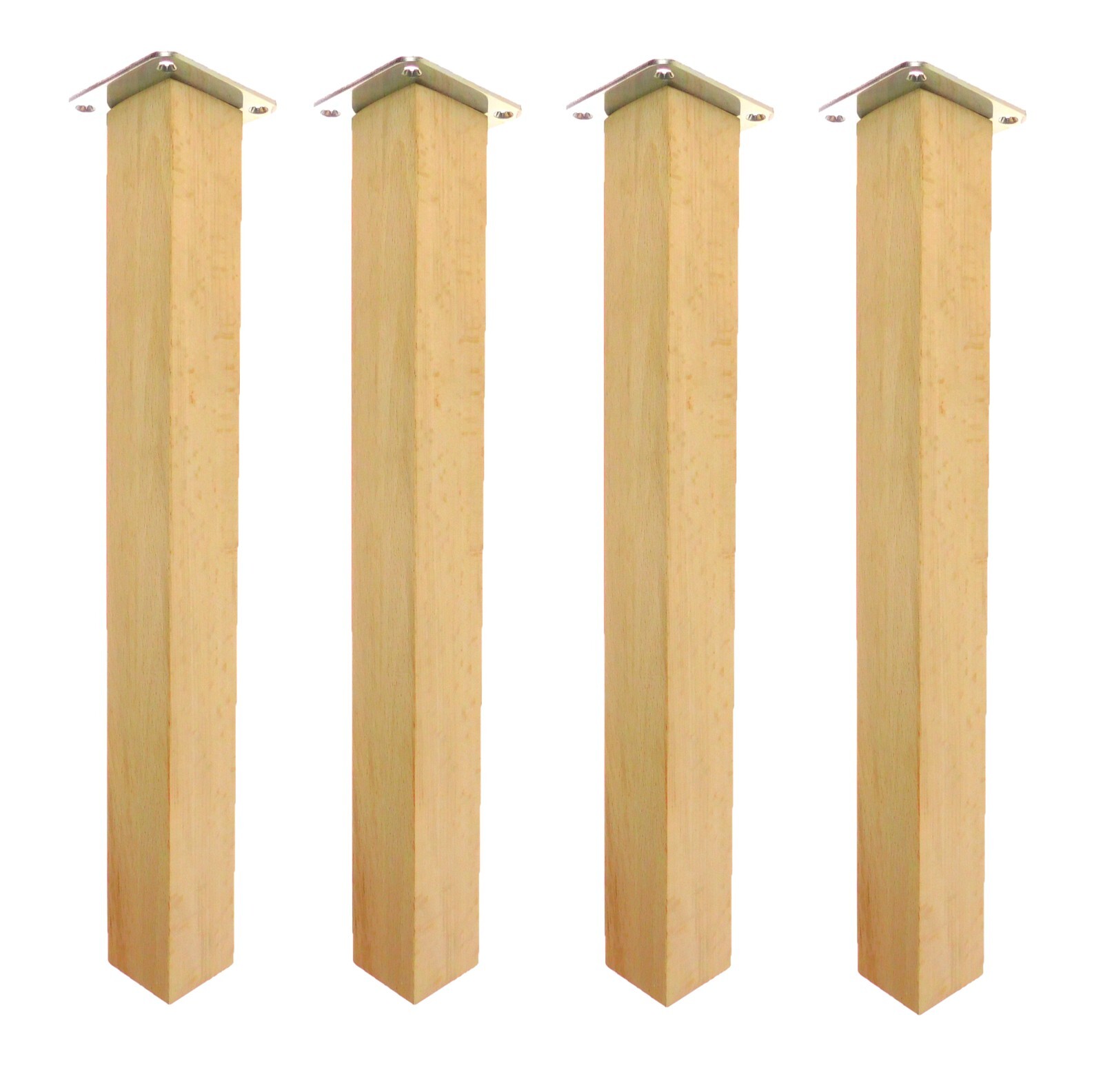 4 gambe da tavolo in legno grezzo 5x5 cm