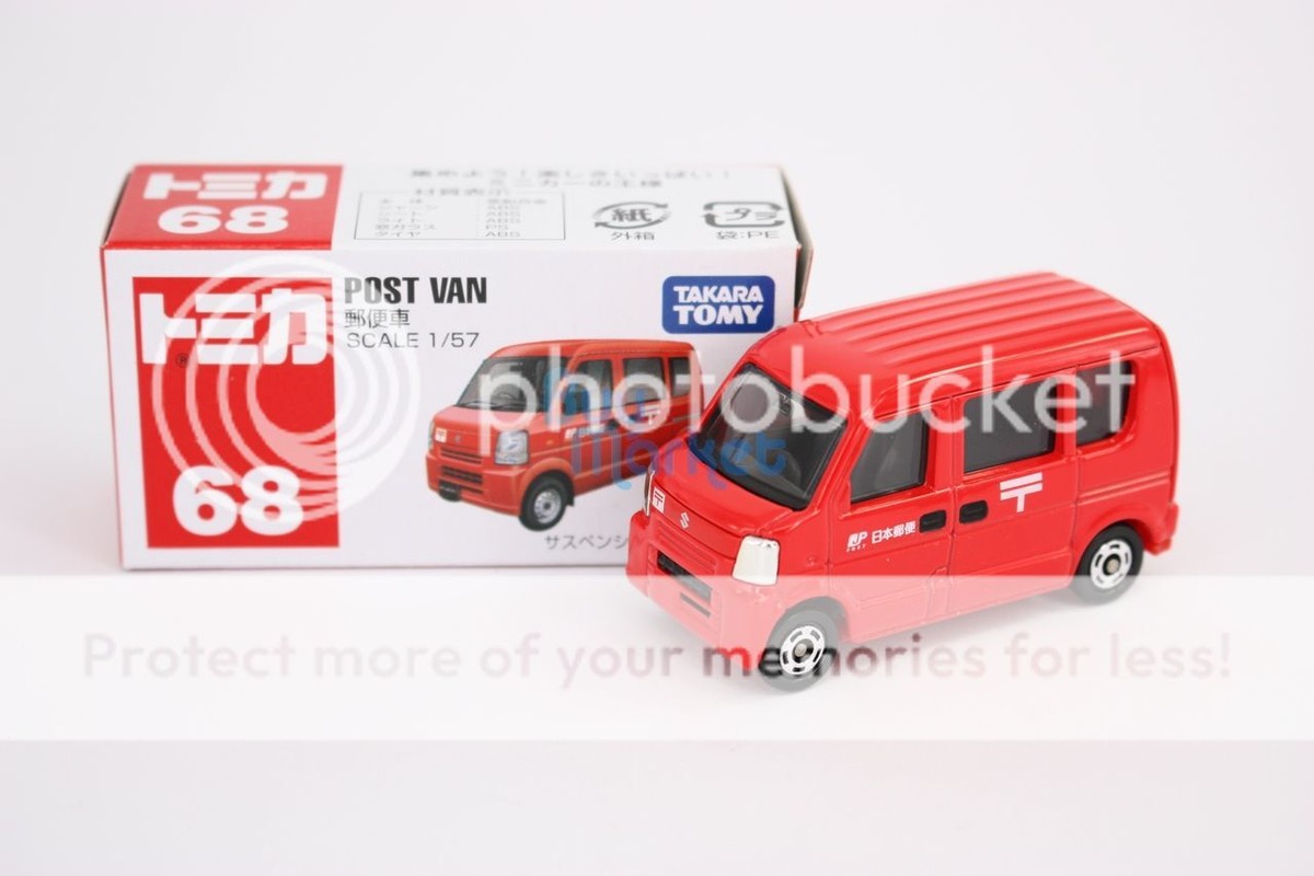 Takara Tomy Tomica #68 JAPAN Red Post Mail Car Van Truck 1