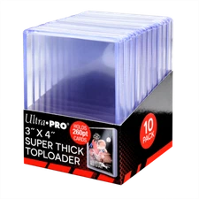 Ultra PRO 10 Count Super Thick 260PT Toploaders Card Sleeve Protector 3"x4"