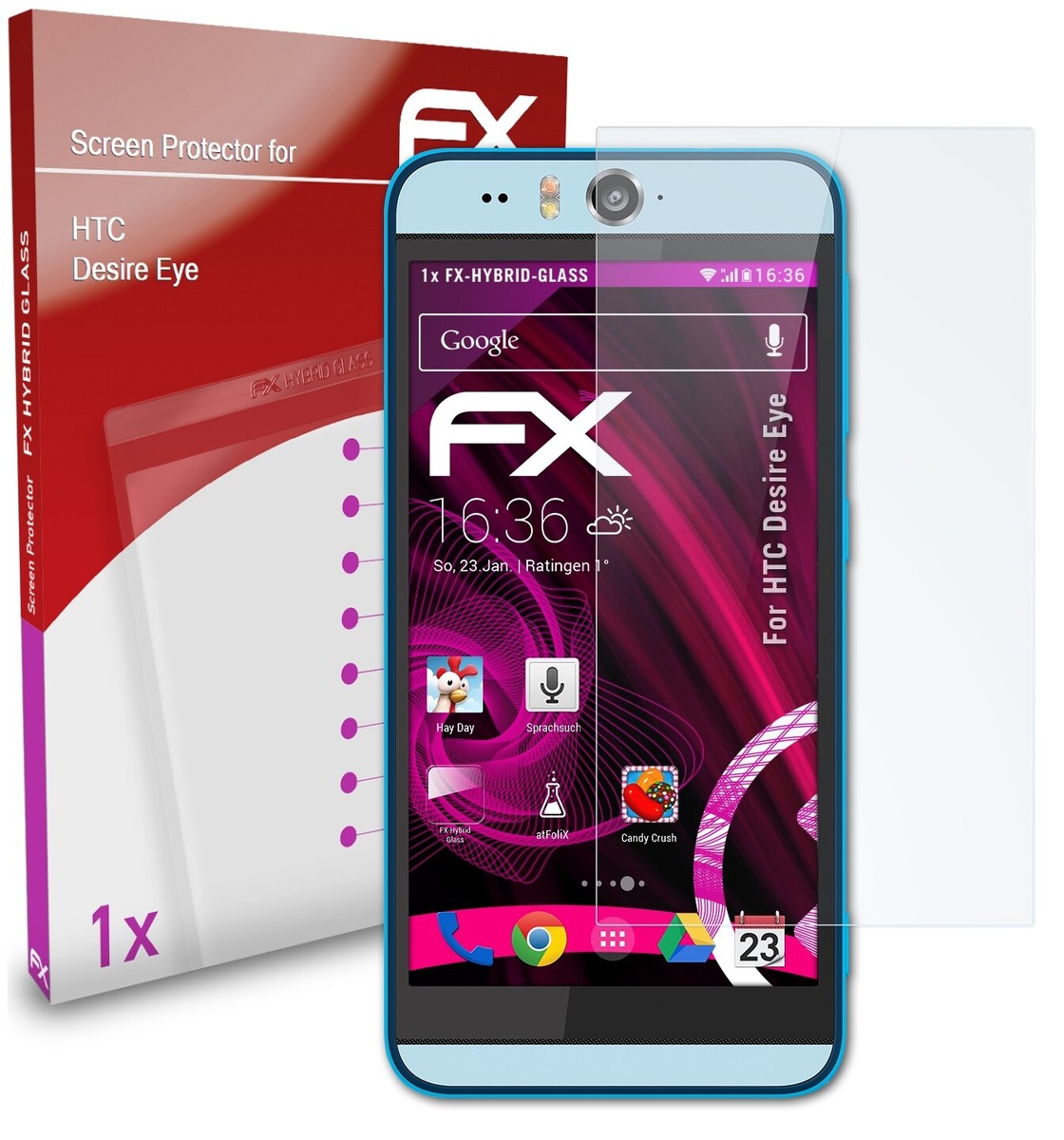 AtFoliX FX-Mirror Pellicola Protettiva Per HTC Desire - Effetto Specchio, Anti Graffio, Made In Germany - 5