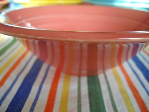 Vintage Homer Laughlin HARLEQUIN ROSE 6 1/4" Cuenco Fiesta ~ - Imagen 5 de 10