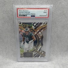 2023 Panini Select Psa 9 Jalen Carter Zebra Die Cut Rc 171 Eagles Case Hit Sp