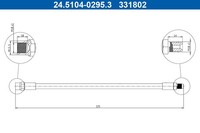 Bremsschlauch ATE 24.5104-0295.3 FüR Volvo 440 445 480 482 460 464 Turbo Diesel